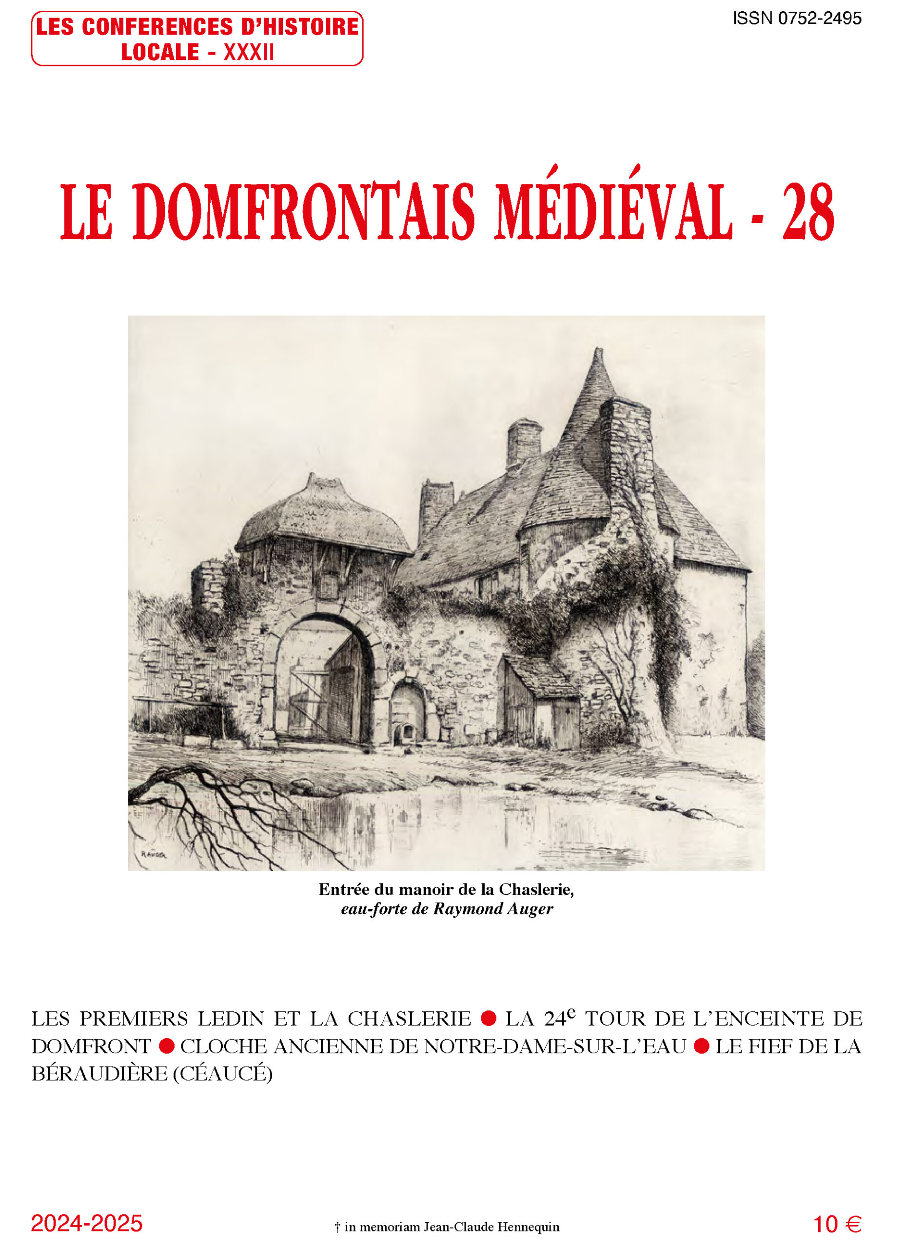 Lire la suite à propos de l’article Parution du Domfrontais médiéval – 28